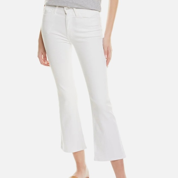 Hudson Jeans Denim - HUDSON Jeans Blair White High-Rise Cropped Bootcut Jean